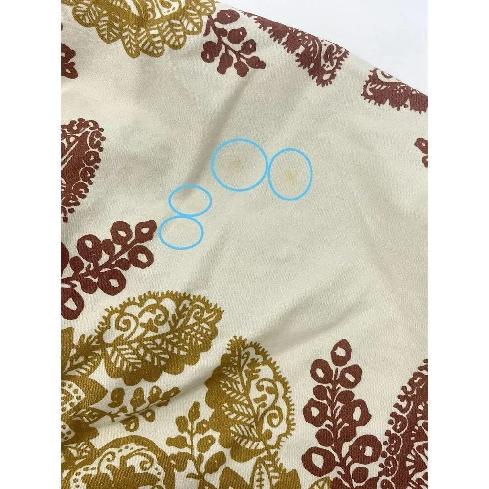 MARIMEKKO TAMBURIINI 60x120” Tablecloth Ivory Crate&Barrel Holiday Thanksgiving